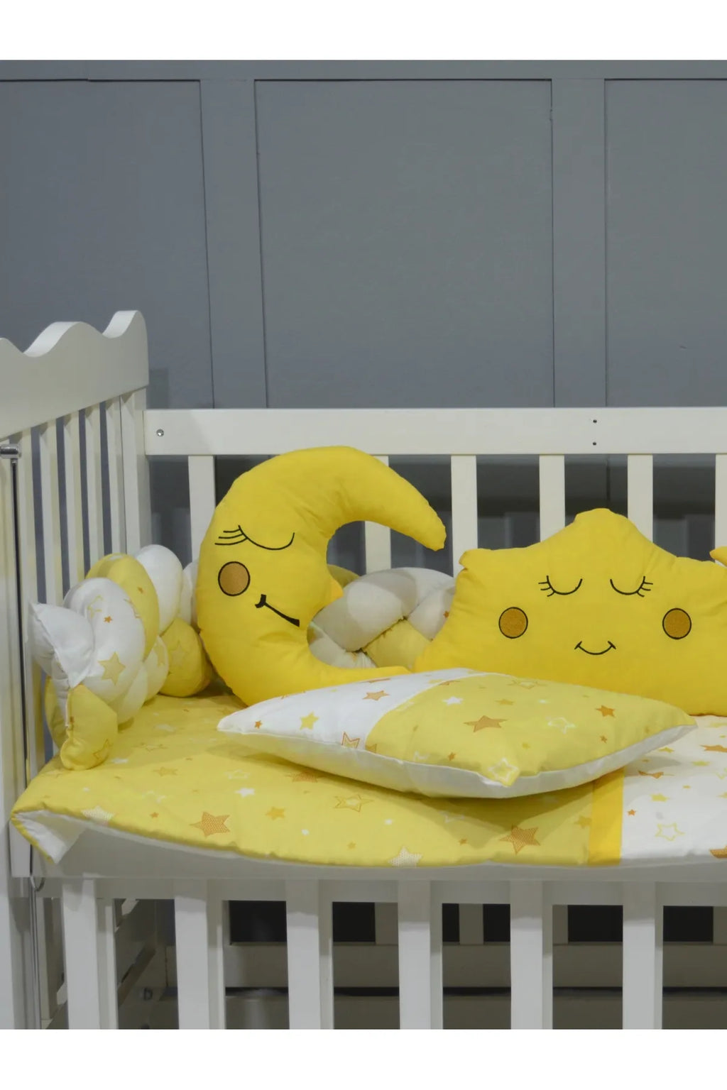 ÖYKÜ BEBE ÖRGÜ BEBEK BEŞİK UYKU SETİ 60X120 7 PARÇA