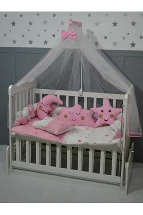 ÖYKÜ BEBE   ÖRGÜ BEBEK UYKU SETİ 60X120  7 parça