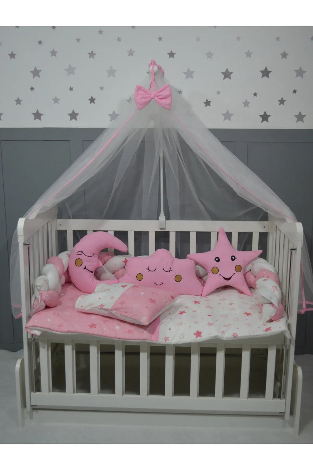 ÖYKÜ BEBE   ÖRGÜ BEBEK UYKU SETİ 60X120  7 parça