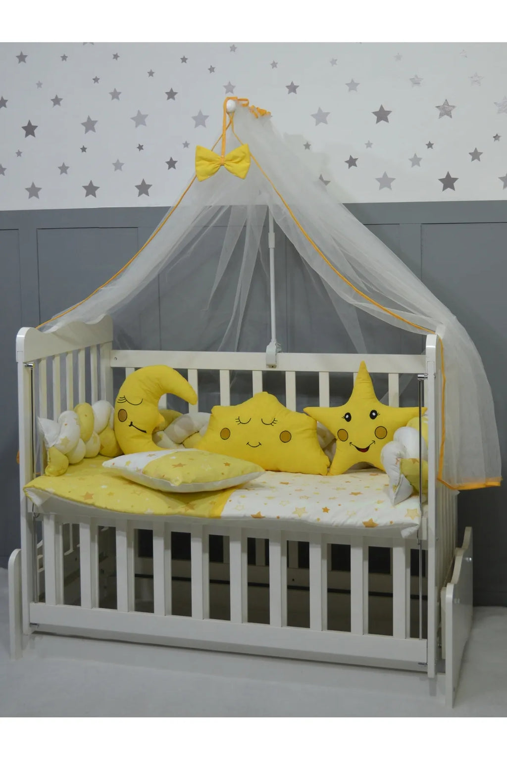 ÖYKÜ BEBE ÖRGÜ BEBEK BEŞİK UYKU SETİ 60X120 7 PARÇA