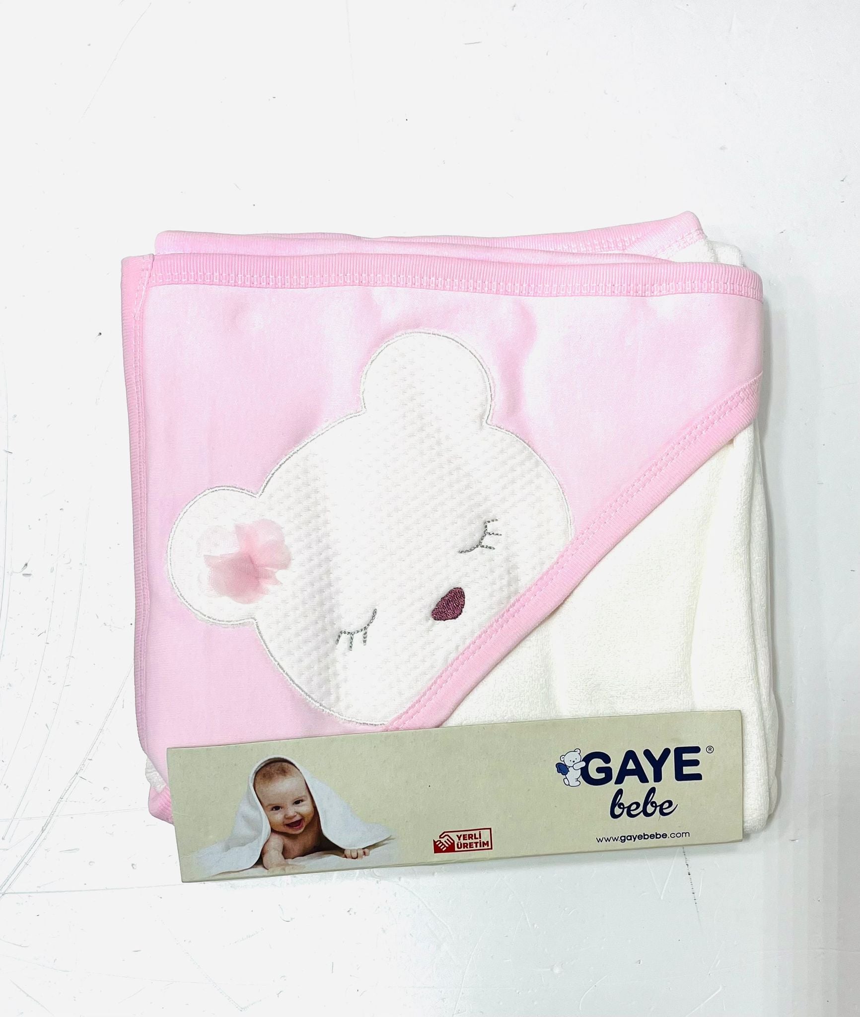 Gaye Bebe Kız Bebek Kapüşonlu Havlu