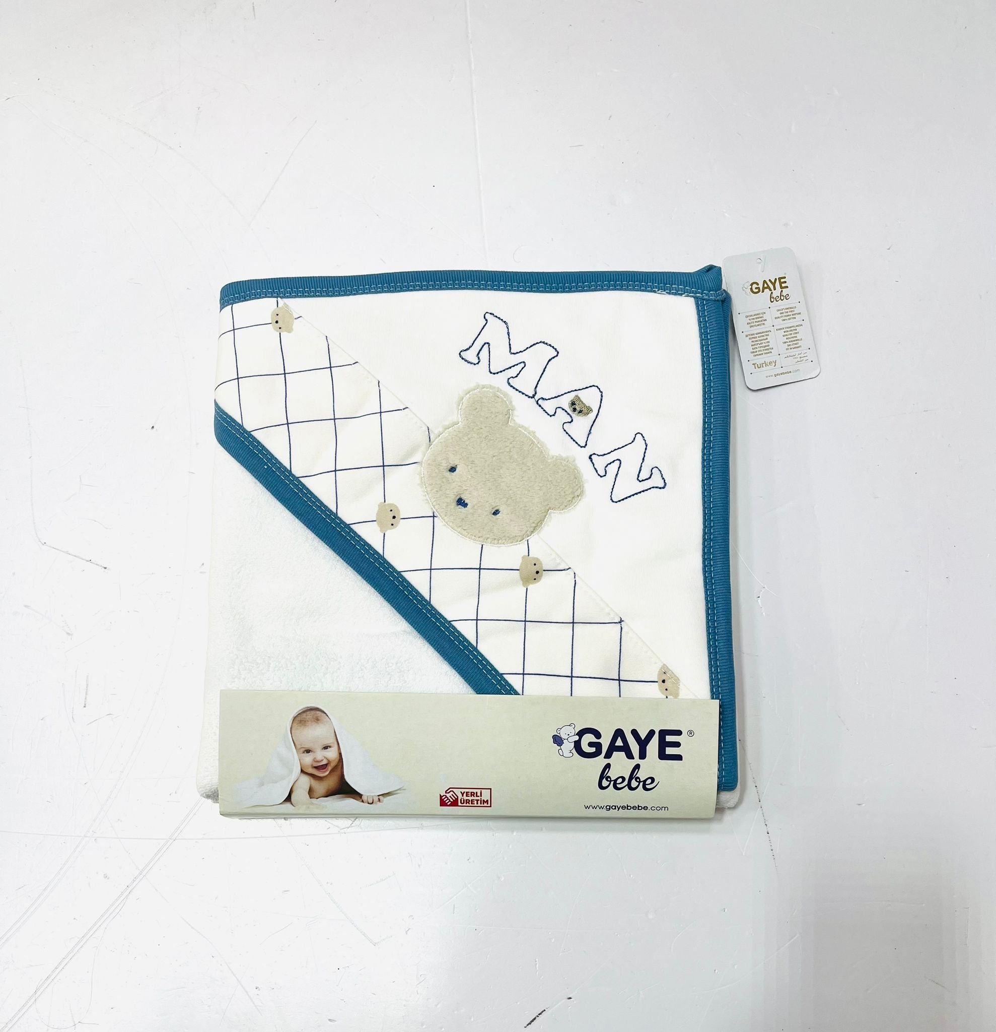 Gaye Bebe Erkek Bebek Kapüşonlu Havlu