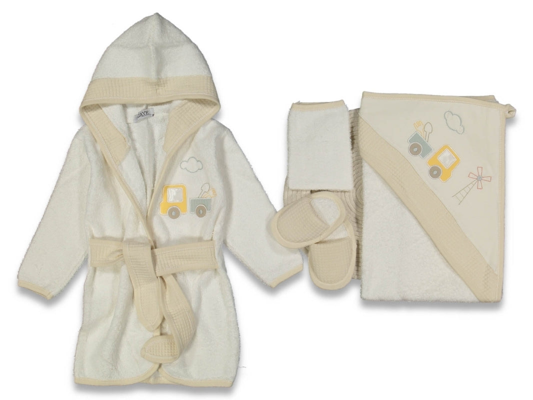 ERKEK KAMYONLU BORNOZ SET