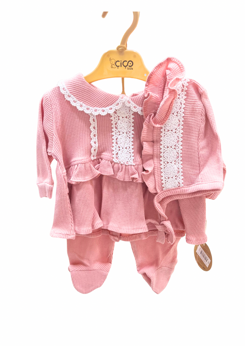 ÇİÇO  KIZ BEBEK DANTELİ 3 LÜ TAKIM