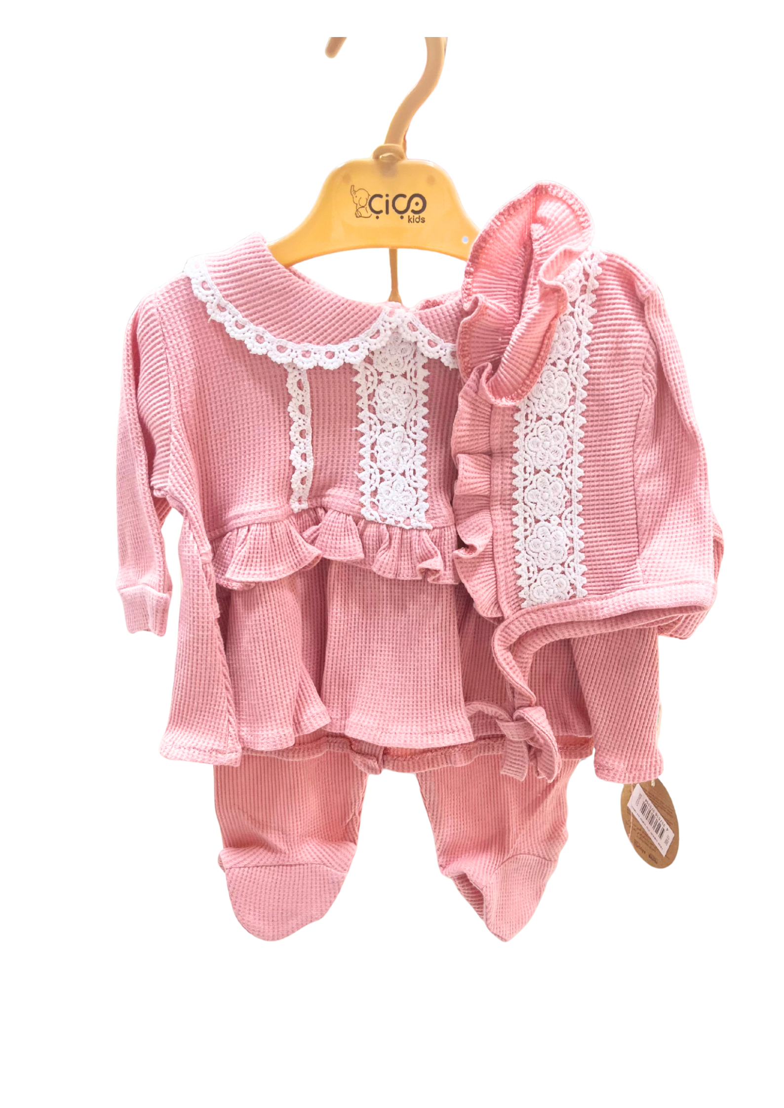 ÇİÇO  KIZ BEBEK DANTELİ 3 LÜ TAKIM
