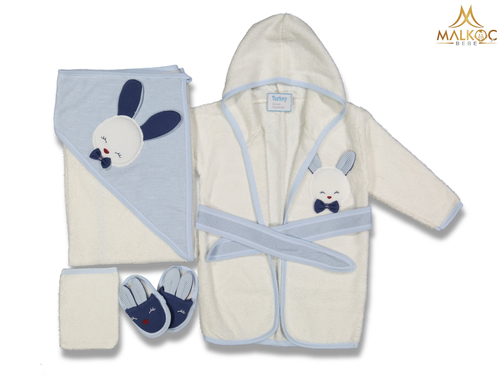 BEBE KULAKLI TAVŞAN BORNOZ