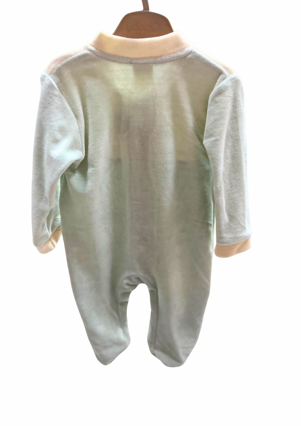 iQbaby Kadife Papyonlu Bebek Tulum – Yeşil& Krem