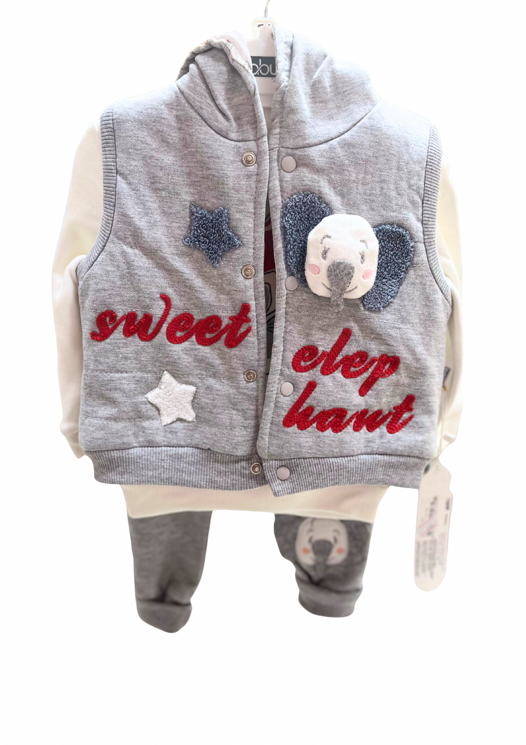 BABYHİ  Gri ERKEK BEBE TAKIM