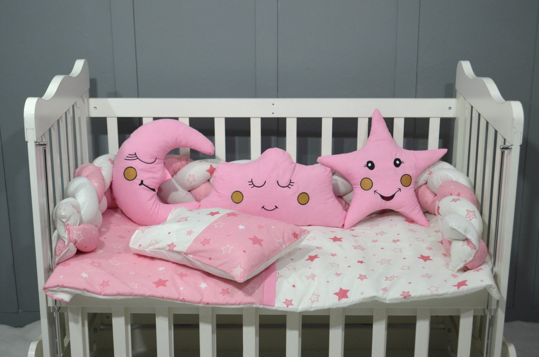 ÖYKÜ BEBE   ÖRGÜ BEBEK UYKU SETİ 60X120  7 parça