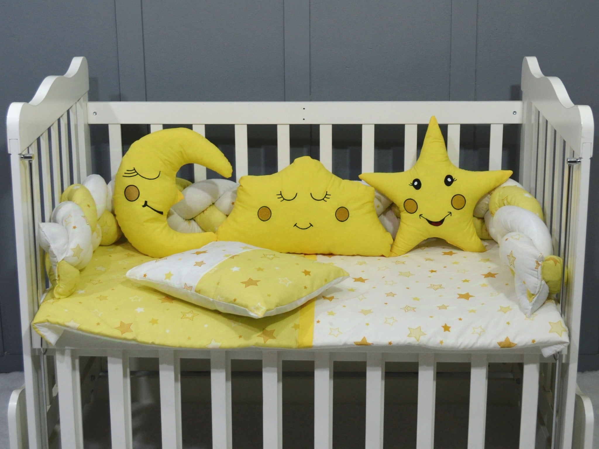 ÖYKÜ BEBE ÖRGÜ BEBEK BEŞİK UYKU SETİ 60X120 7 PARÇA