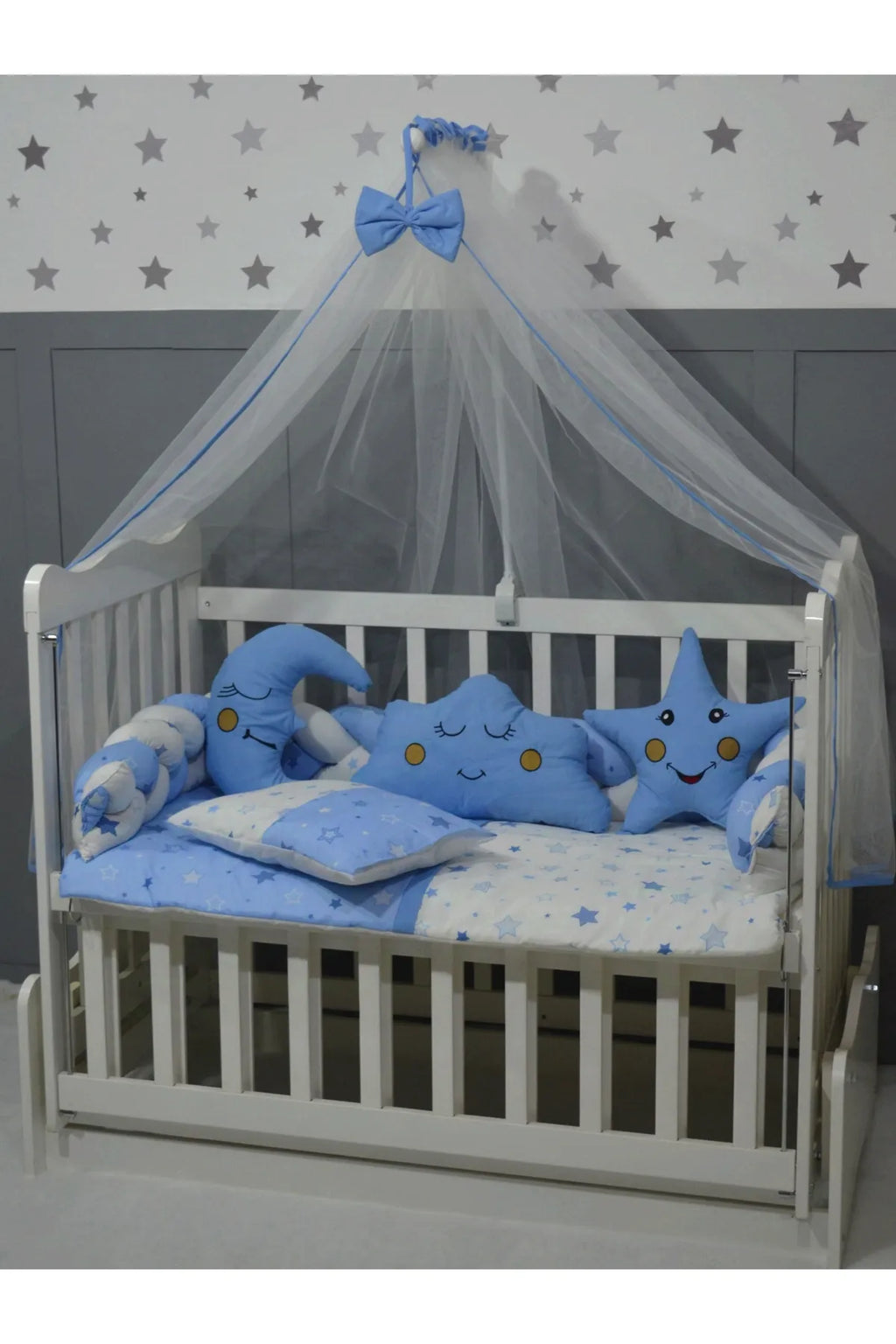 ÖYKÜ BEBE ÖRGÜ BEBEK UYKU SETİ 60X120 7 PARÇA