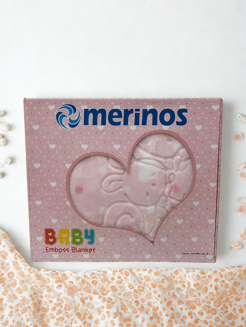 MERİNOS VİZON BEBEK BATTANİYESİ PEMBE