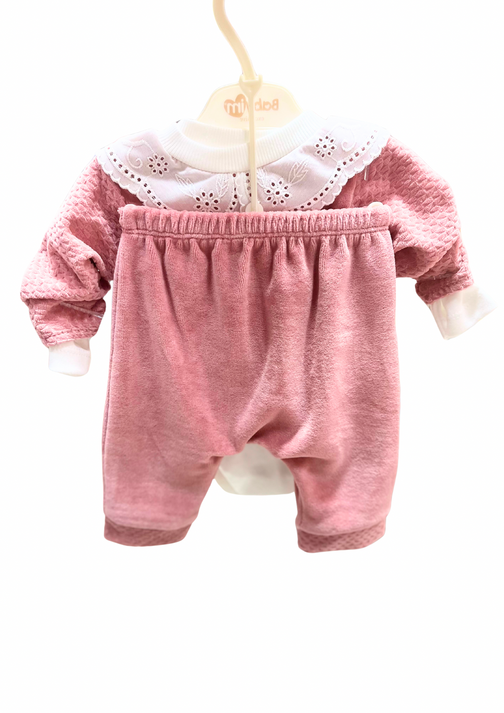 BabyJim Exclusive Pembe Dantelli 3’lü Bebek Takımı