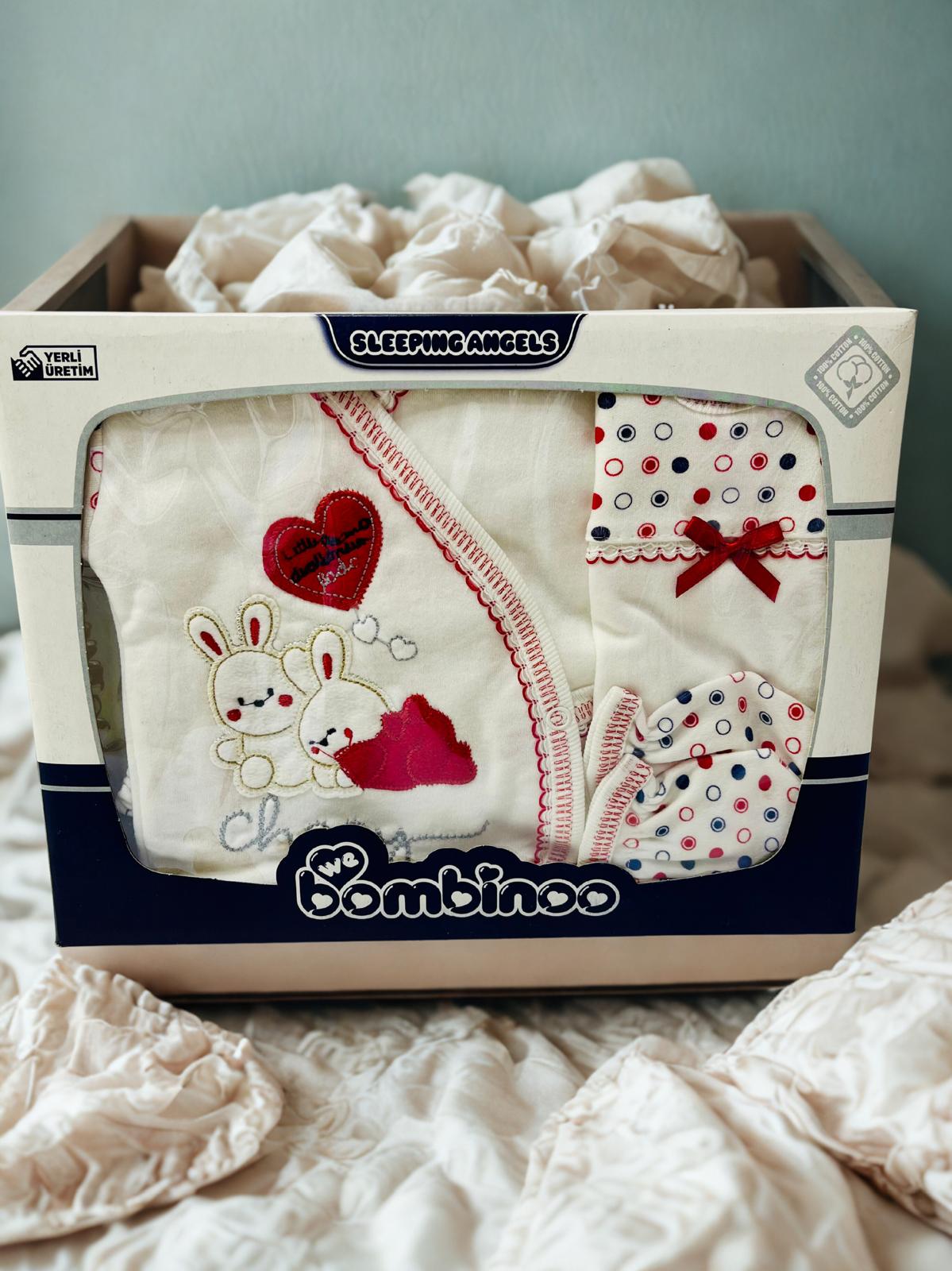 BOMBİNO KIZ 5 Parça Hastane Çıkış Seti
