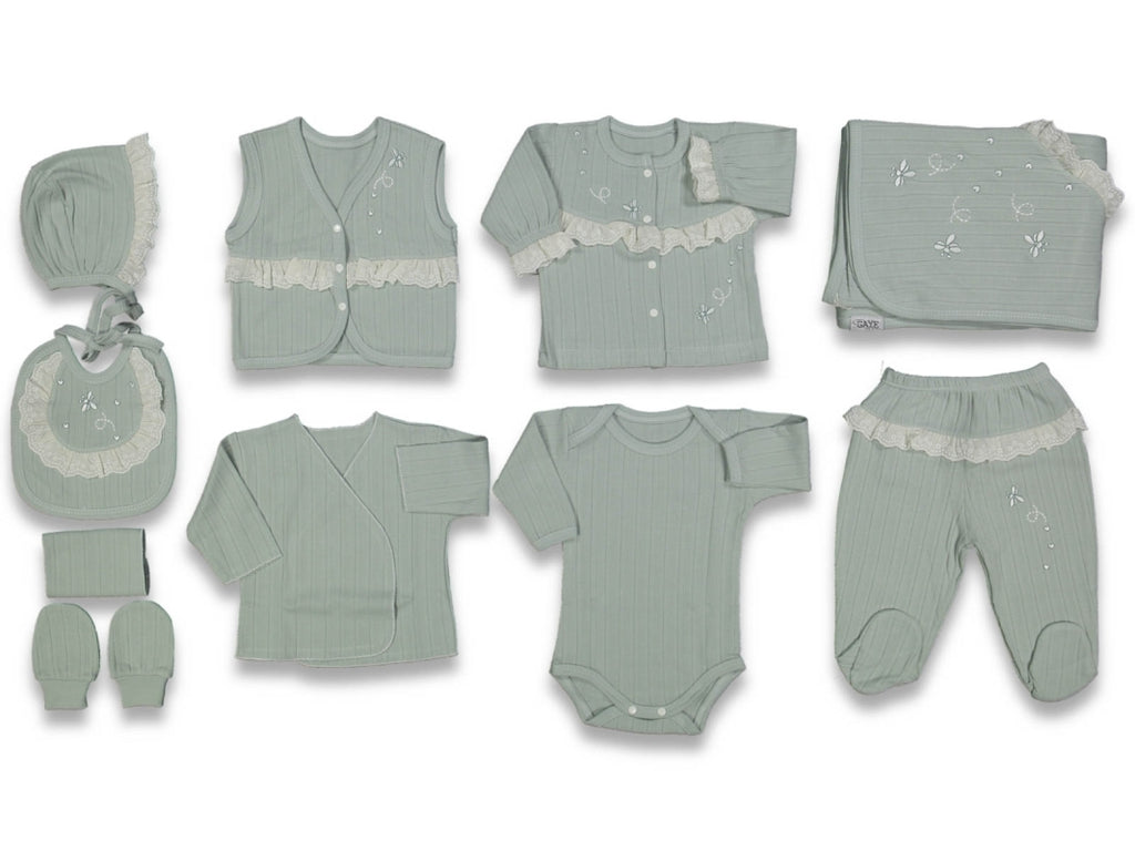 Öykü Bebe – 10 Parça Premium YUSUFCUKLU Hastane Çıkış Seti