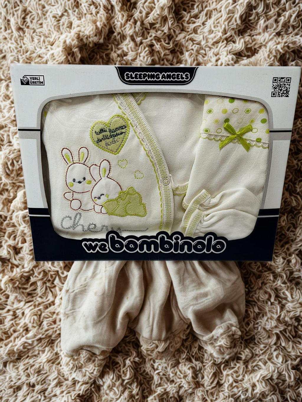 BOMBİNO KIZ  Desenli  Yenidoğan Hastane Çıkış Seti