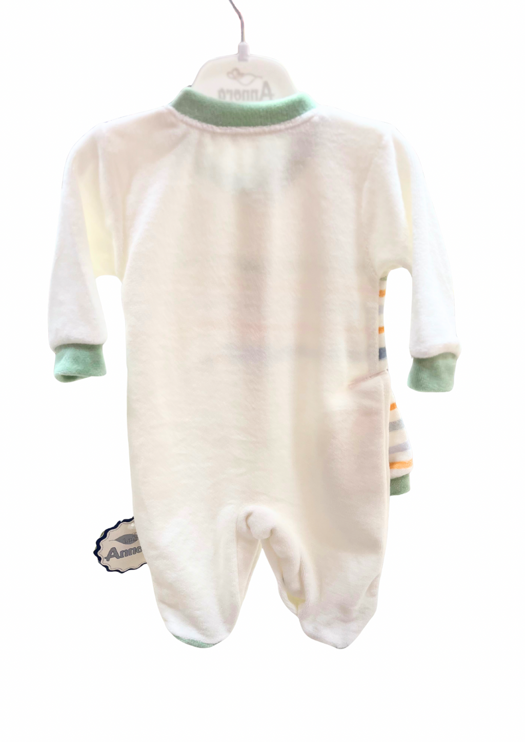 Amaro baby Çizgi Desenli Kadife tulum