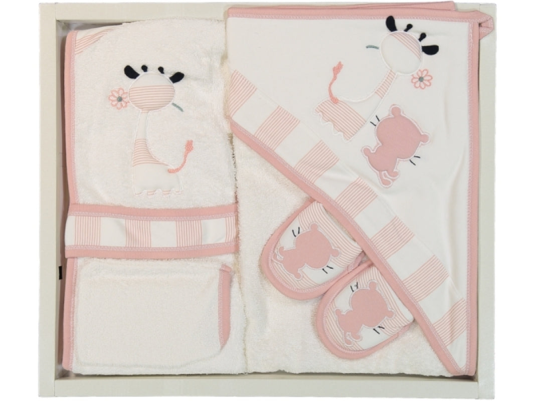 ÖYKÜ BEBE -  Bebek Bornoz ZÜRAFA KEDİ -Seti