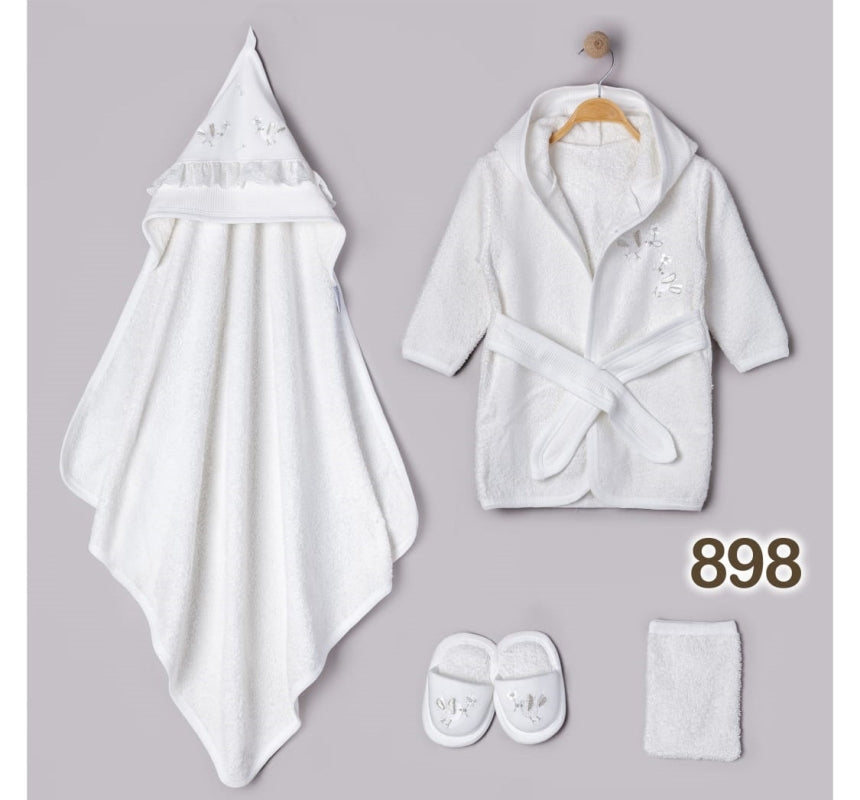 KIZ KUŞLU BORNOZ SET