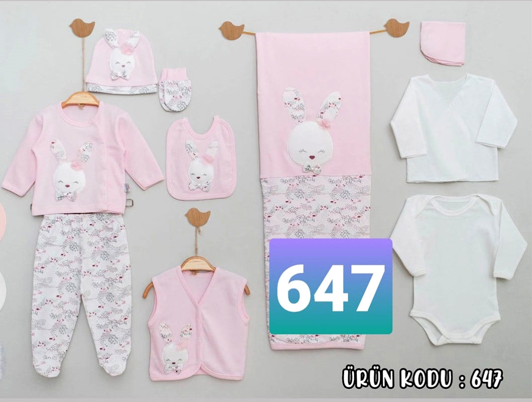 Öykü Bebe – 10 Parça Premium Hastane Çıkış Seti*