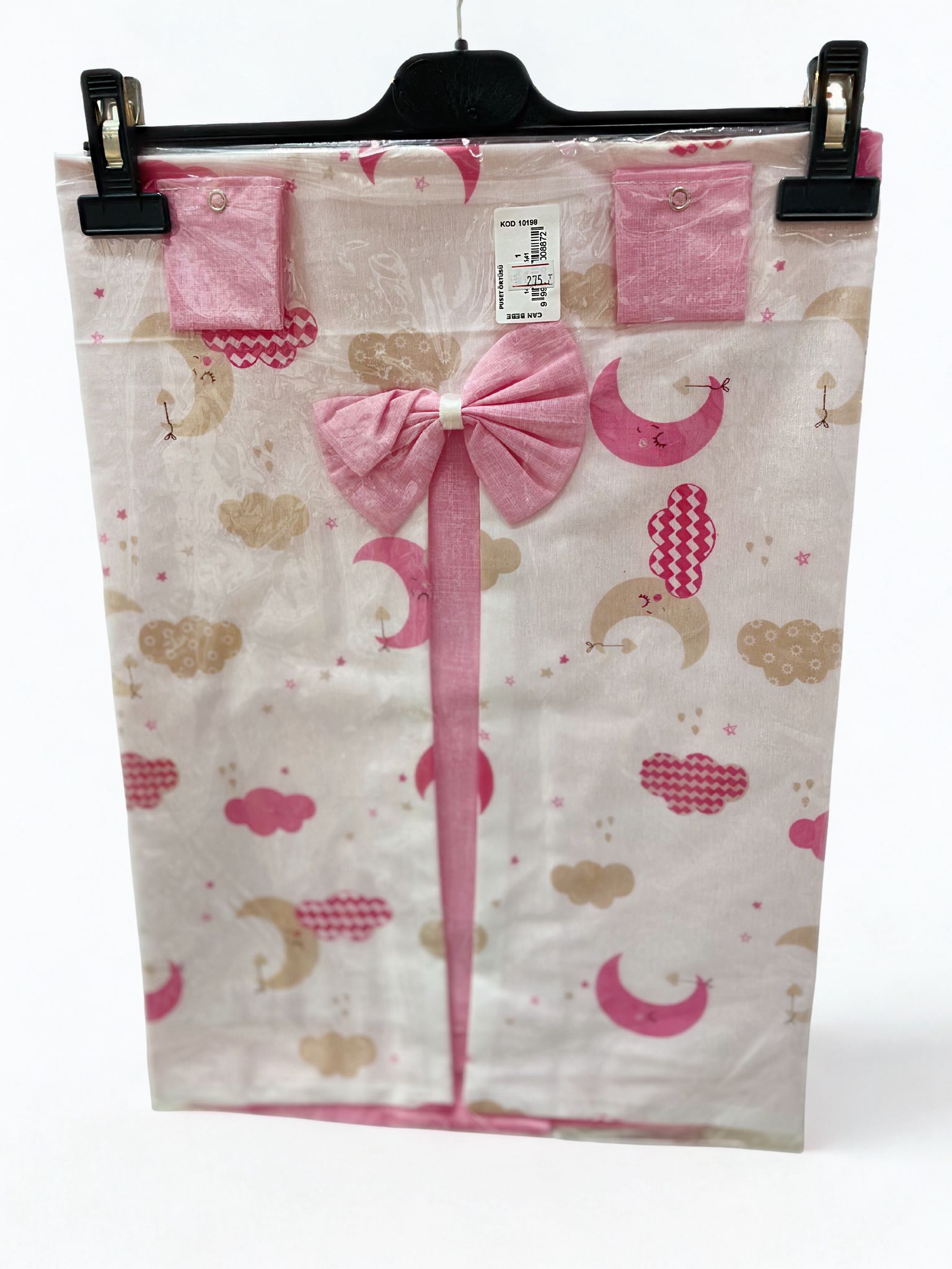 FİYONLU PEMBE PUSET ÖRTÜSÜ