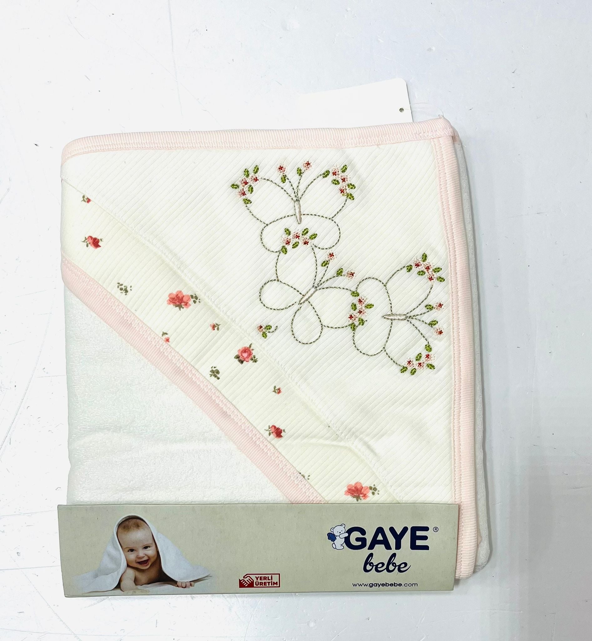 Gaye Bebe Kız Bebek Kapüşonlu Havlu