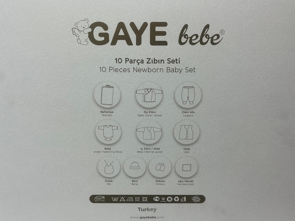 GAYE BEBE ERKEK 10 PARÇA HASTANE ÇIKIŞ SETİ