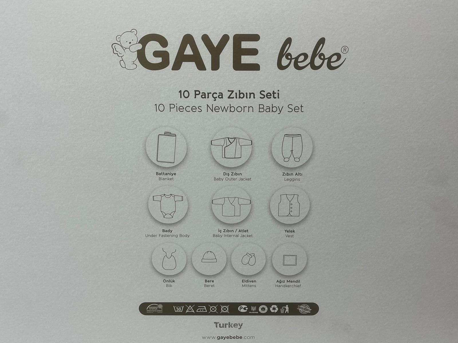 GAYE BEBE ERKEK 10 PARÇA HASTANE ÇIKIŞ SETİ