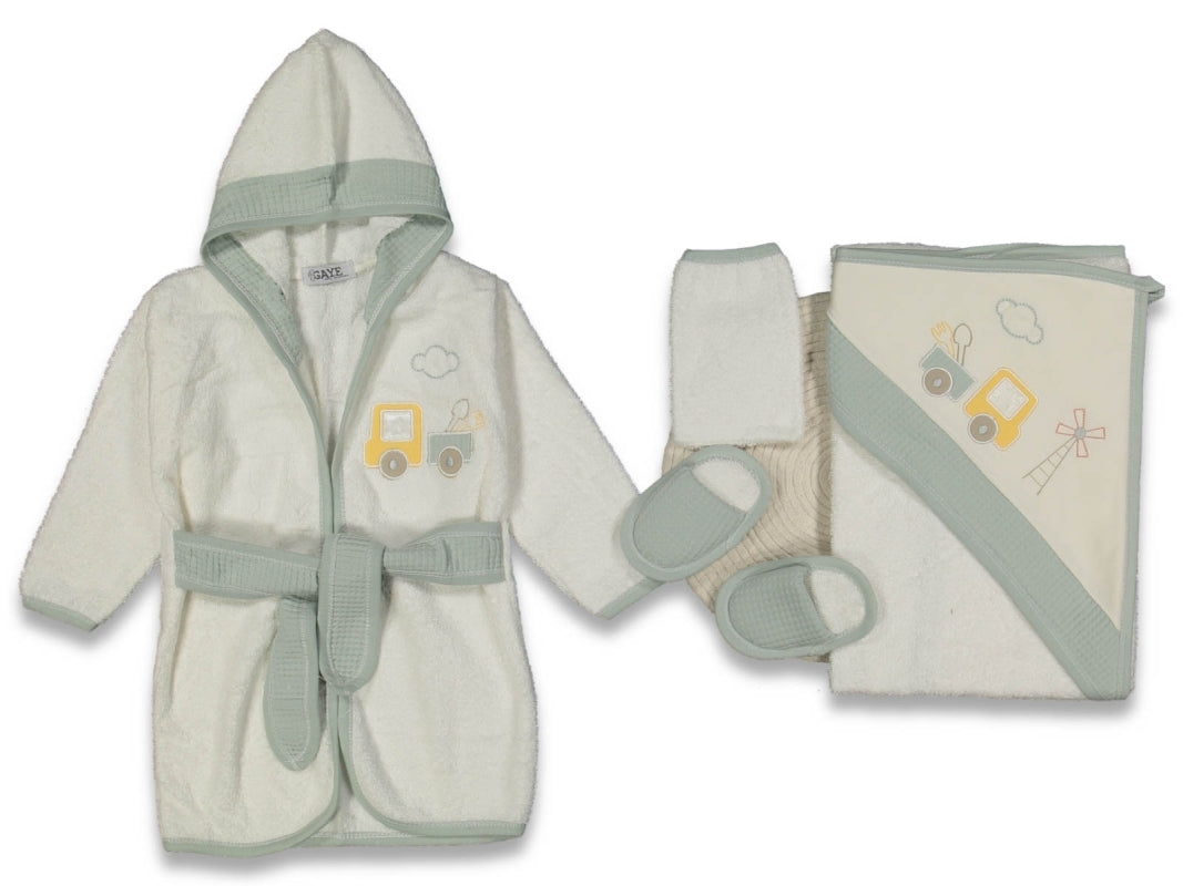 ERKEK KAMYONLU BORNOZ SET