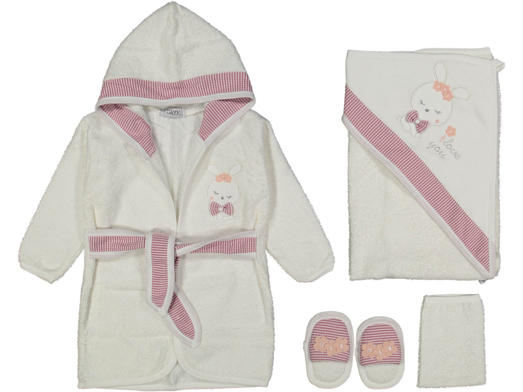 KIZ 1/12 AY TRİKO BORNOZ SET