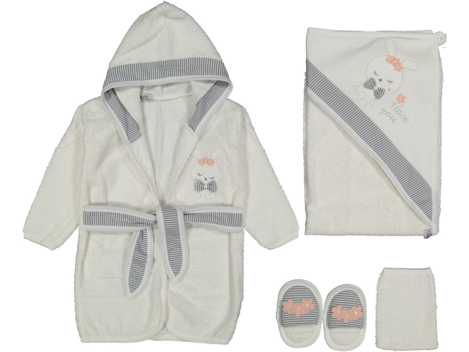 KIZ 1/12 AY TRİKO BORNOZ SET