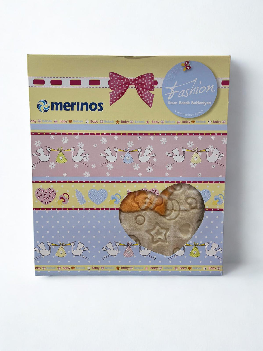 MERİNOS VİZON  TURNCU- KAHVE BEBEK BATTANİYE