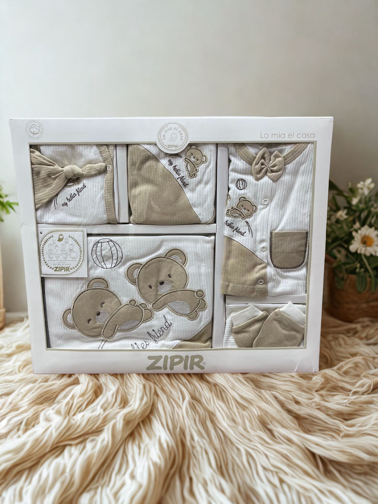 ZIPIR 10 PARÇA  Yenidoğan Hastane Çıkış Set