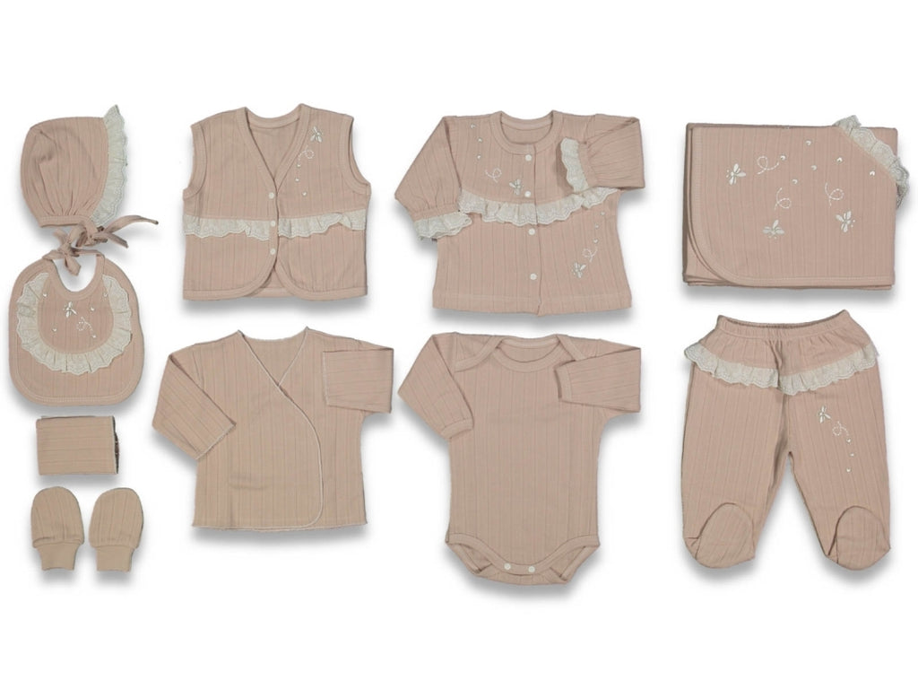 Öykü Bebe – 10 Parça Premium YUSUFCUKLU Hastane Çıkış Seti